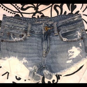 Distressed Denim Shorts